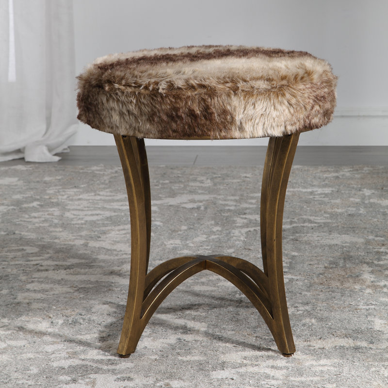Union Rustic Bellevue Metal Vanity Stool | Wayfair